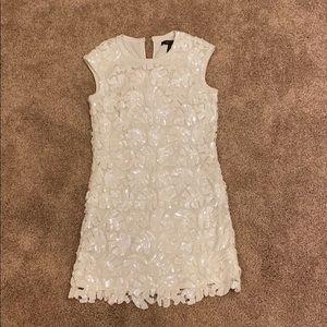 BCBG white sequin short dress XS